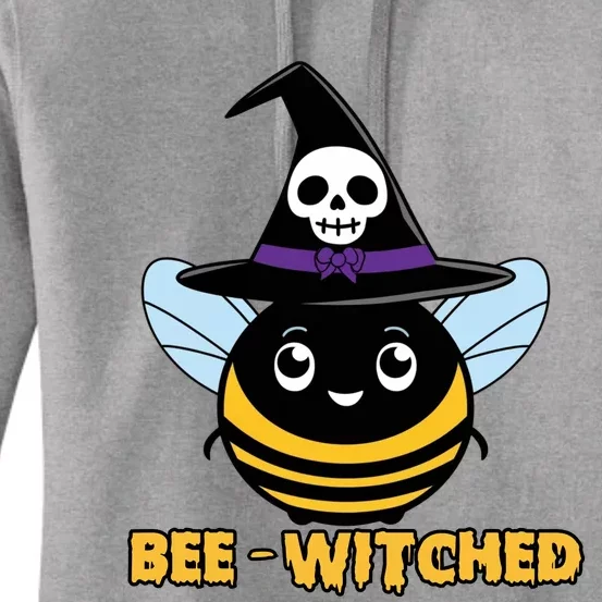 Bee Witched Cute Halloween Bee Wearing Witches Hat Bewitched Women's Pullover Hoodie