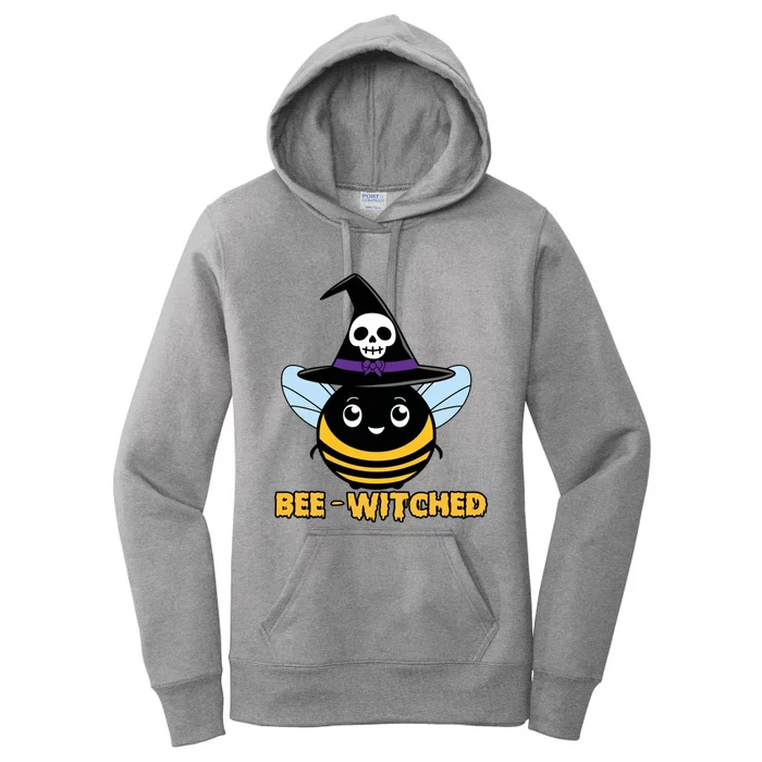 Bee Witched Cute Halloween Bee Wearing Witches Hat Bewitched Women's Pullover Hoodie