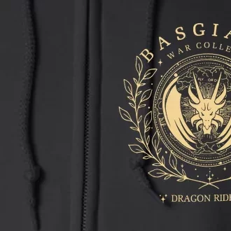 Basgiath War College Dragon Rider Rebecca Yoros Fourth Wing Full Zip Hoodie