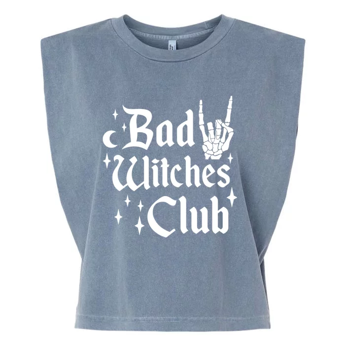 Bad Witches Club Funny Witchy Halloween Costume Wiccan Gift Garment-Dyed Women's Muscle Tee