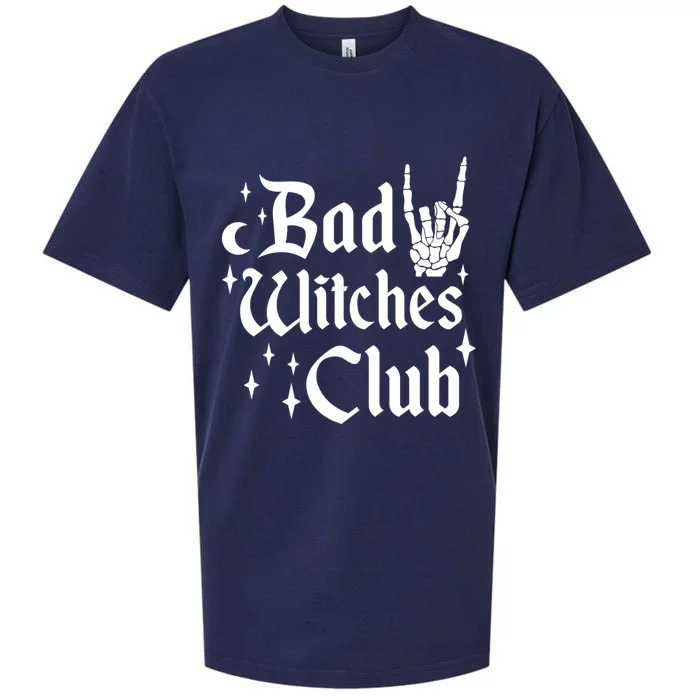 Bad Witches Club Funny Witchy Halloween Costume Wiccan Gift Sueded Cloud Jersey T-Shirt