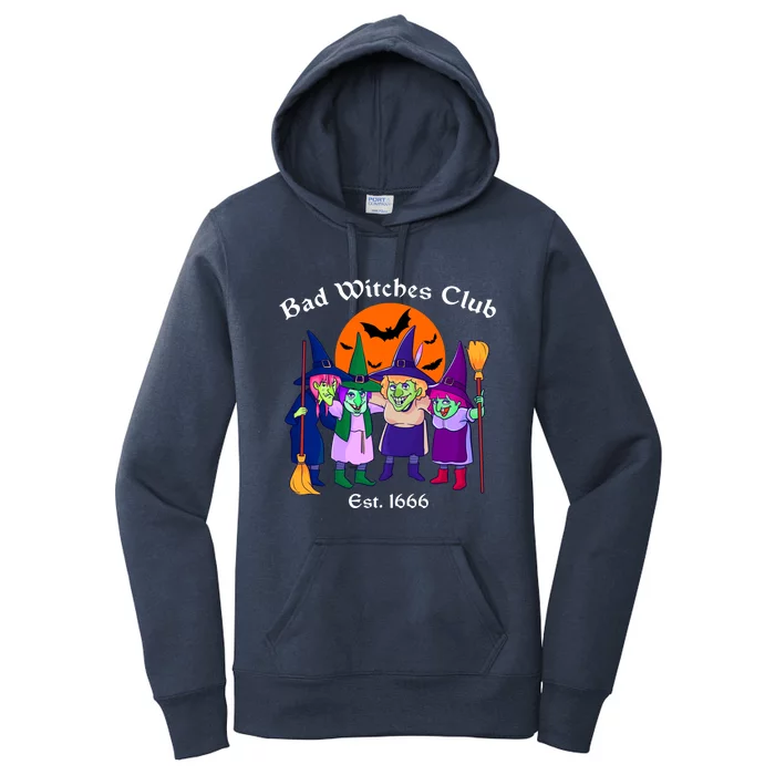 Bad Witches Club Halloween Witch Salem Matching Group Gift Great Gift Women's Pullover Hoodie