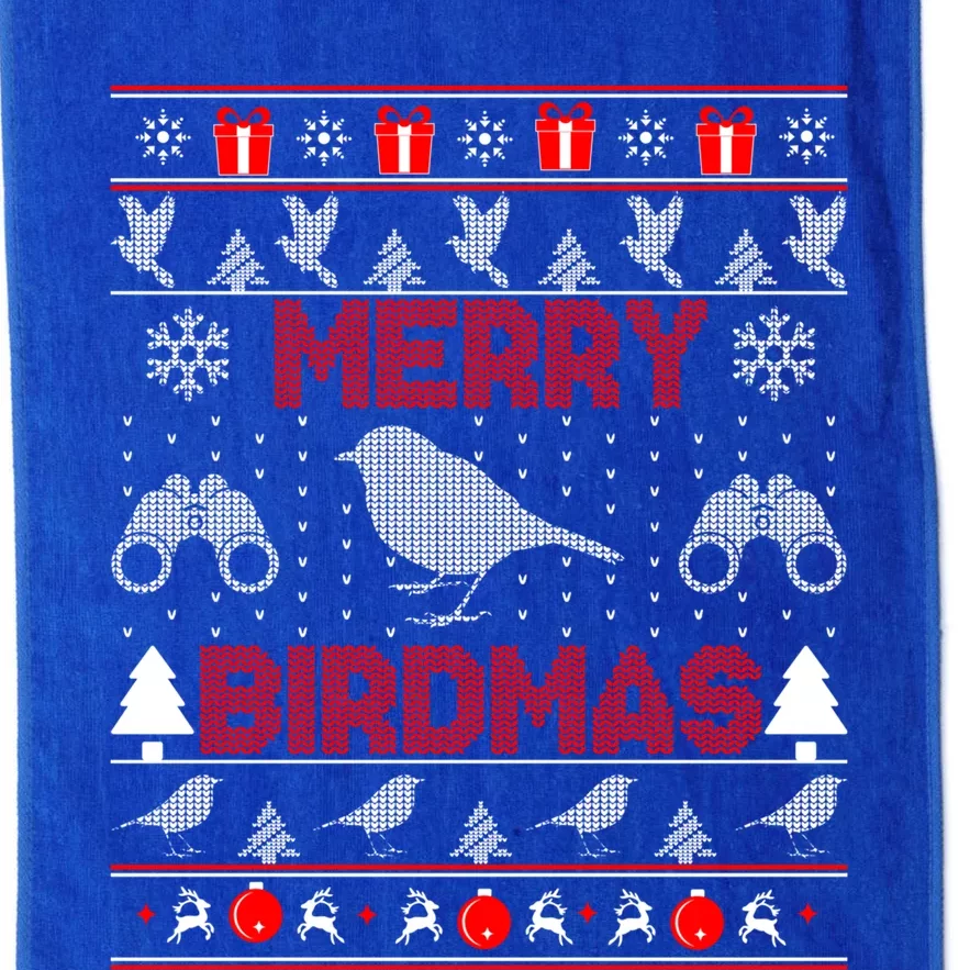 Bird Watching Christmas Birding Merry Birdmas Ugly Sweater Gift Platinum Collection Golf Towel