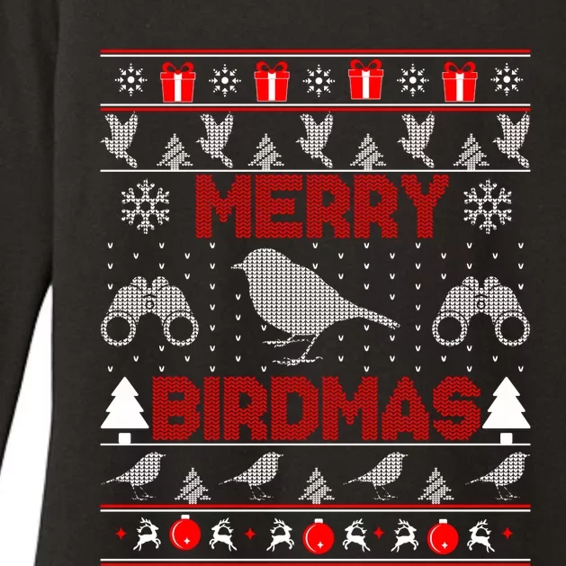 Bird Watching Christmas Birding Merry Birdmas Ugly Sweater Womens CVC Long Sleeve Shirt