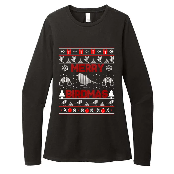 Bird Watching Christmas Birding Merry Birdmas Ugly Sweater Womens CVC Long Sleeve Shirt