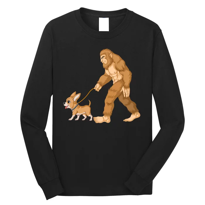 Bigfoot Walk Chihuahua Long Sleeve Shirt