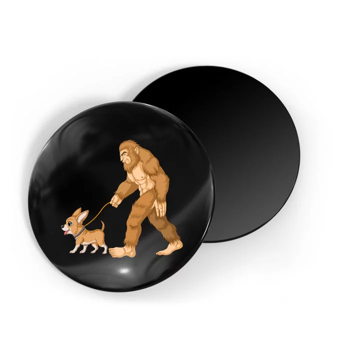 Bigfoot Walk Chihuahua Magnet