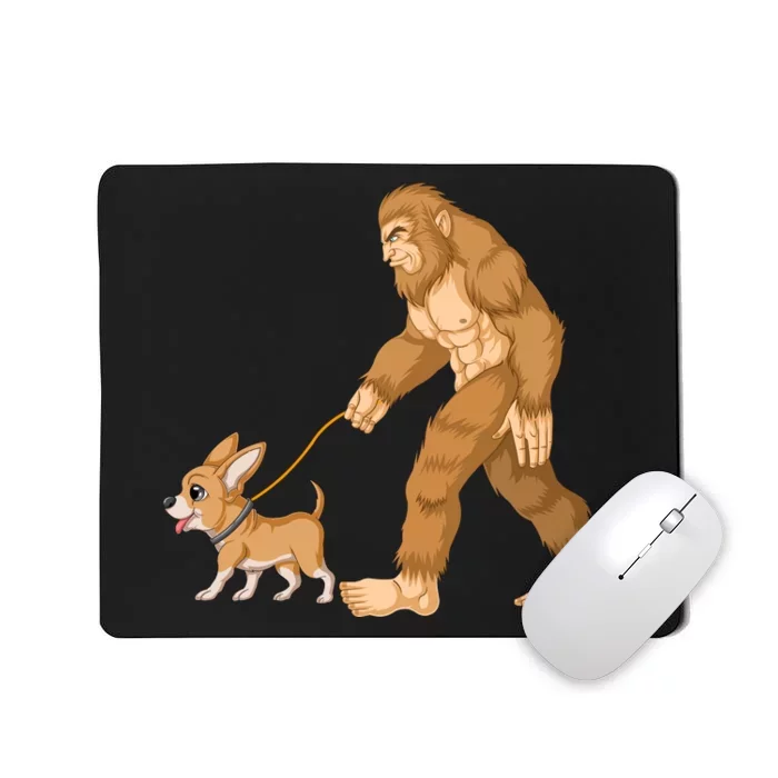 Bigfoot Walk Chihuahua Mousepad