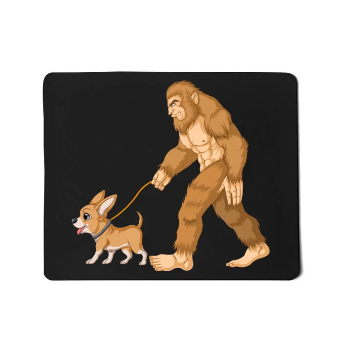 Bigfoot Walk Chihuahua Mousepad