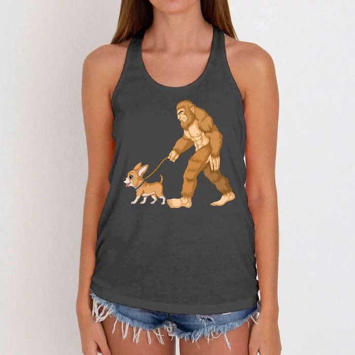 Bigfoot Walk Chihuahua Women's Knotted Racerback Tank