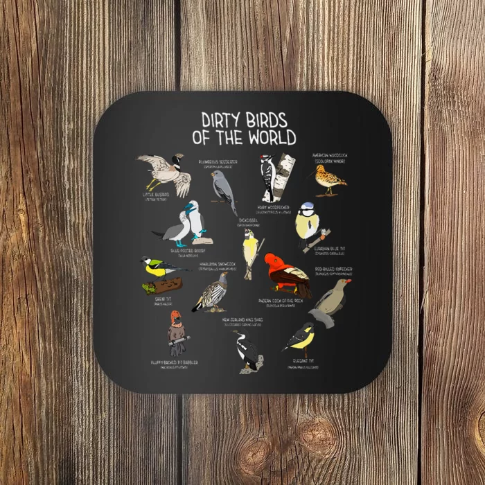 Bird Watching Dirty Birds Of The World Funny Birding Coaster