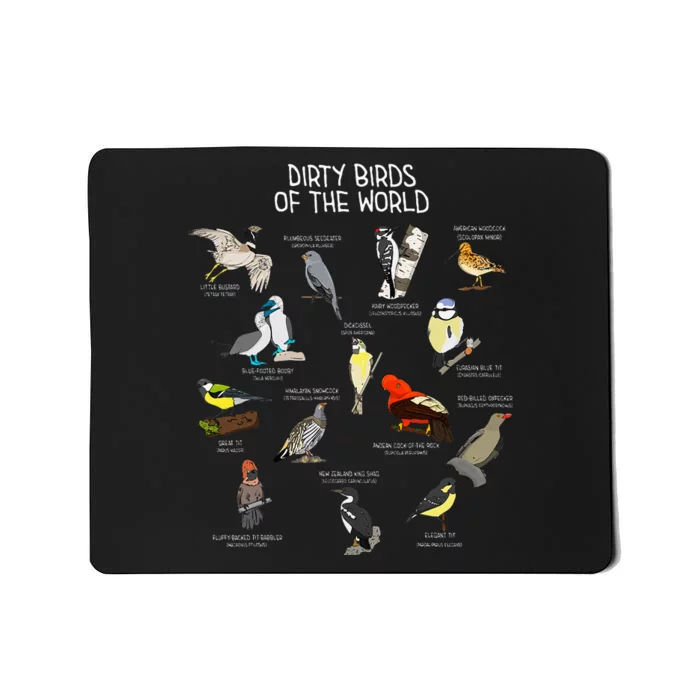 Bird Watching Dirty Birds Of The World Funny Birding Mousepad