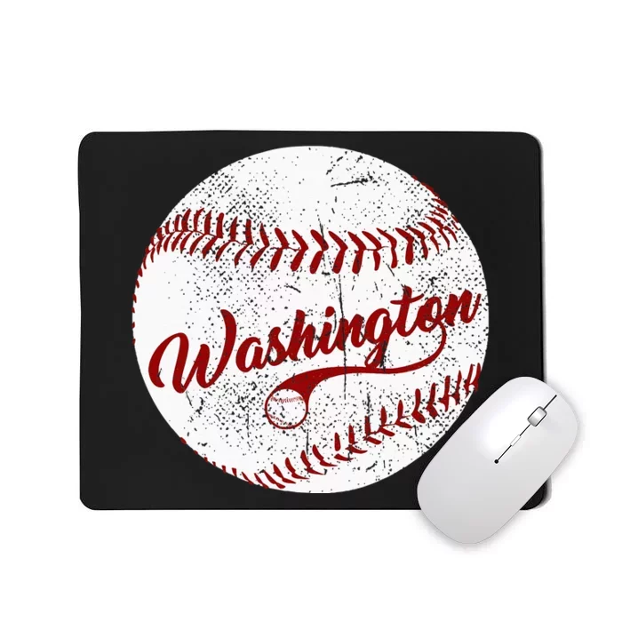 Baseball Washington Dc Team Love Baseball National Pastime Mousepad