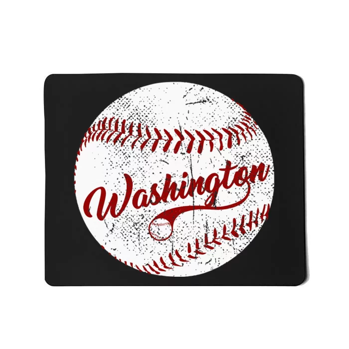 Baseball Washington Dc Team Love Baseball National Pastime Mousepad