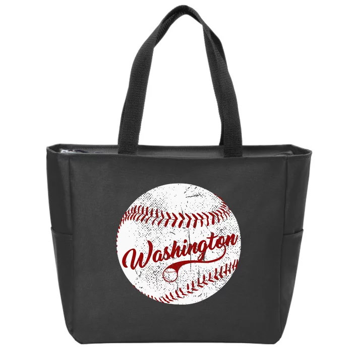 Baseball Washington Dc Team Love Baseball National Pastime Zip Tote Bag