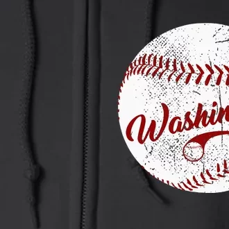 Baseball Washington Dc Team Love Baseball National Pastime Full Zip Hoodie