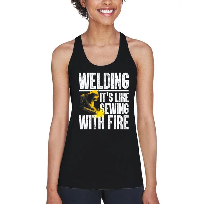 Best Welding Design Welder Welding Metal Weld Women's Racerback Tank