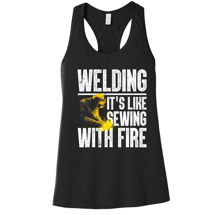 Best Welding Design Welder Welding Metal Weld Women's Racerback Tank