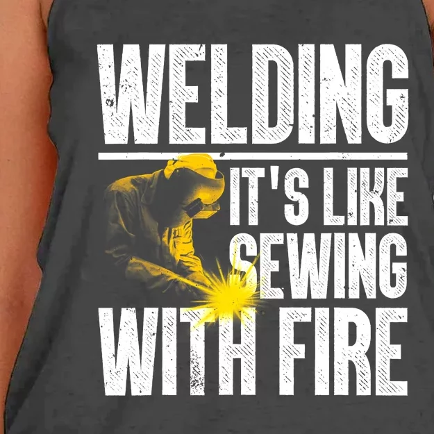 Best Welding Design Welder Welding Metal Weld Women's Knotted Racerback Tank