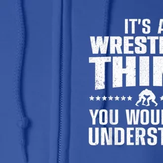 Best Wrestling Design Wrestle Wrestler Full Zip Hoodie