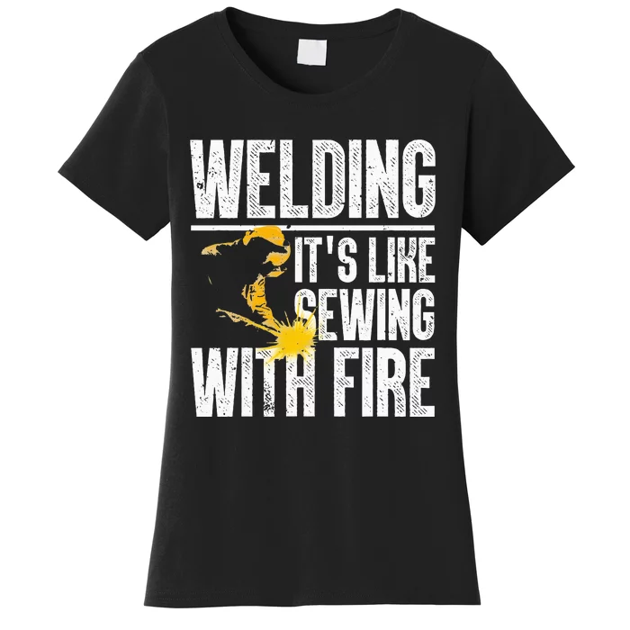 Best Welding Design For Wo Welder Welding Metal Weld Women's T-Shirt