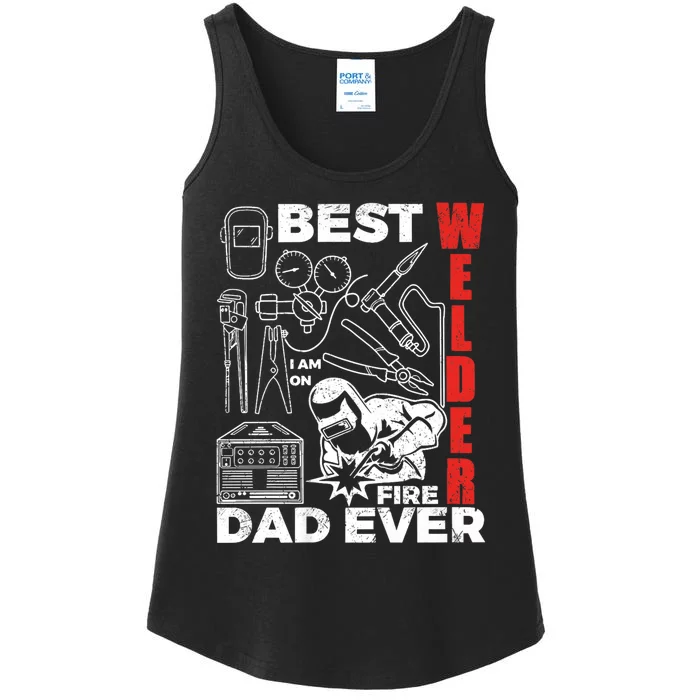 Best Welder Dad Ever Ladies Essential Tank