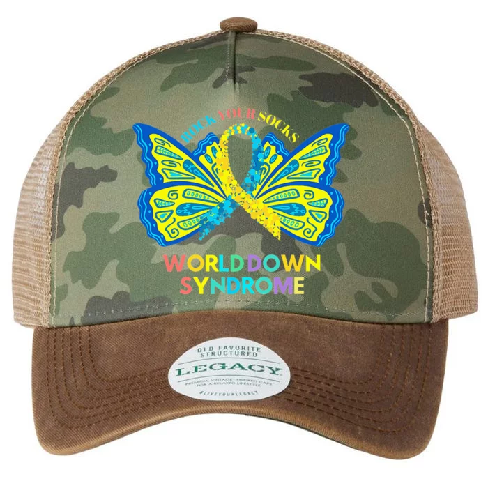 Butterfly World Down Syndrome Day Rock Your Socks Awareness Legacy Tie Dye Trucker Hat