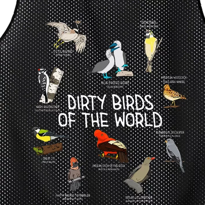 Bird Watching Dirty Birds Of The World Funny Birding Mesh Reversible Basketball Jersey Tank