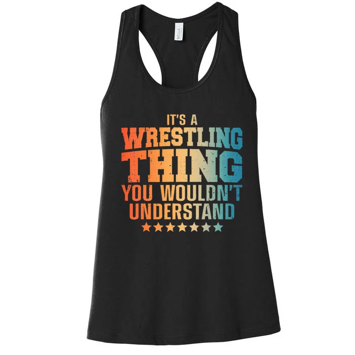 Best Wrestling Design Wrestle Wrestler Women's Racerback Tank