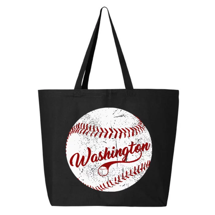 Baseball Washington Dc Team Love Baseball National Pastime 25L Jumbo Tote