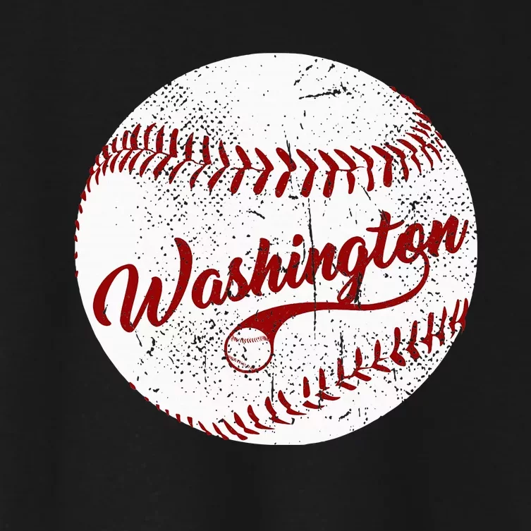 Baseball Washington Dc Team Love Baseball National Pastime Women's Crop Top Tee