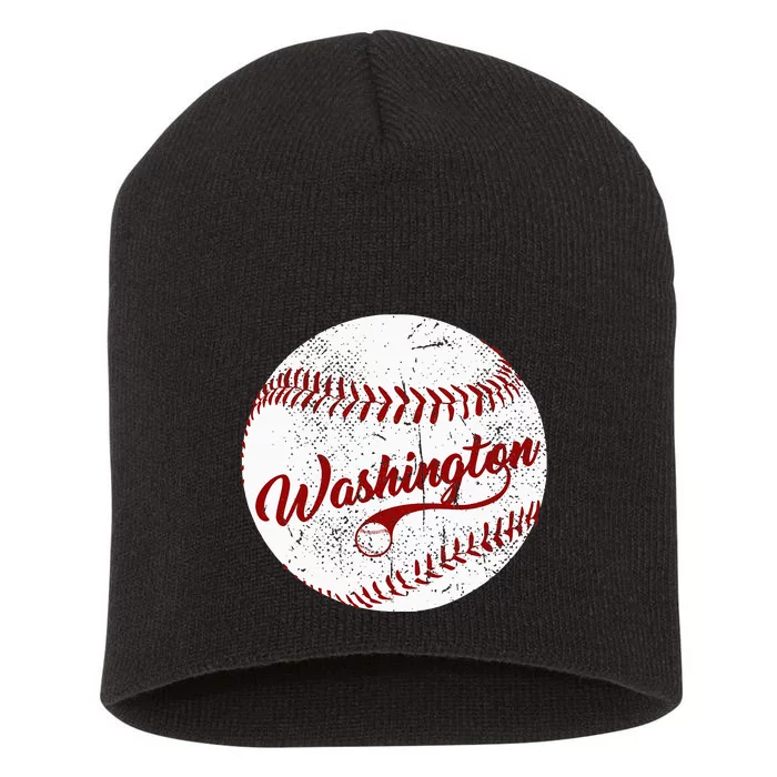 Baseball Washington Dc Team Love Baseball National Pastime Short Acrylic Beanie