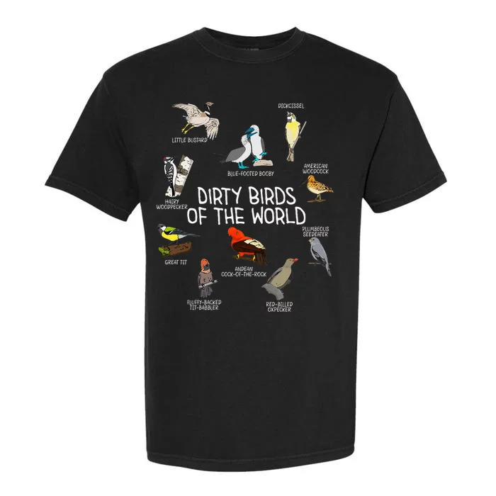 Bird Watching Dirty Birds Of The World Funny Birding Garment-Dyed Heavyweight T-Shirt