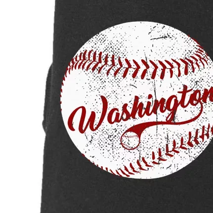 Baseball Washington Dc Team Love Baseball National Pastime Doggie 3-End Fleece Hoodie