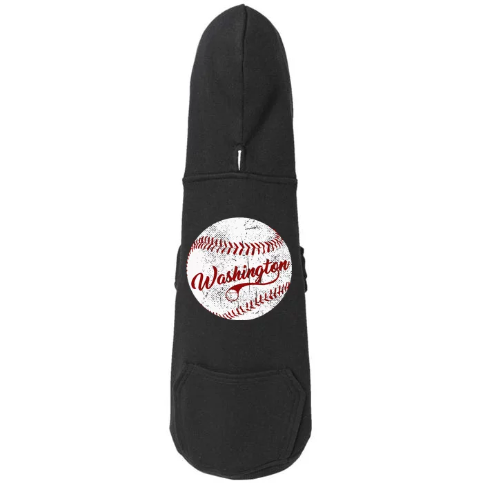 Baseball Washington Dc Team Love Baseball National Pastime Doggie 3-End Fleece Hoodie