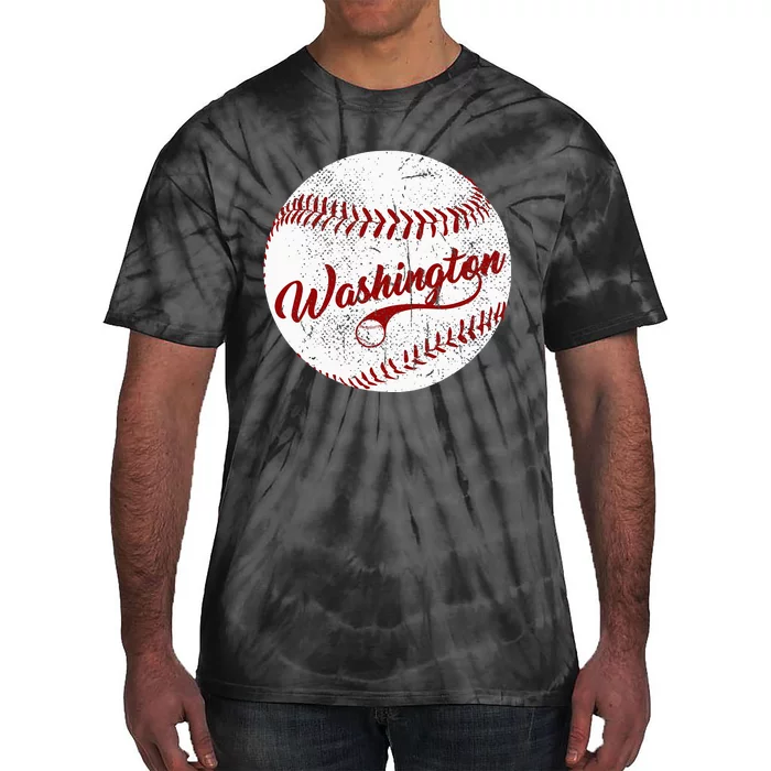 Baseball Washington Dc Team Love Baseball National Pastime Tie-Dye T-Shirt