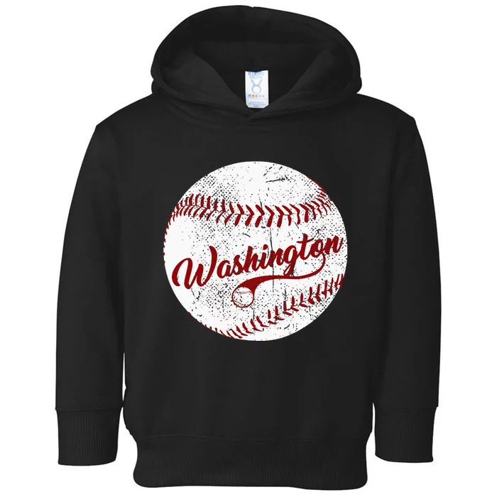 Baseball Washington Dc Team Love Baseball National Pastime Toddler Hoodie