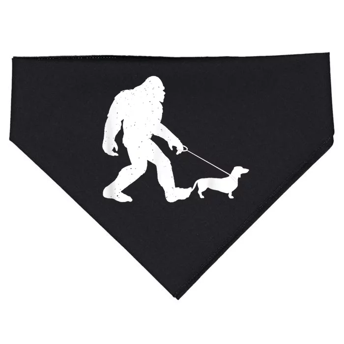 Bigfoot Walking Dachshund Funny Wiener Dog Gift USA-Made Doggie Bandana