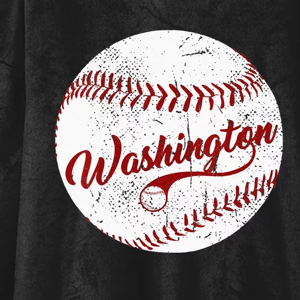 Baseball Washington DC Team Love Baseball National Pastime Hooded Wearable Blanket