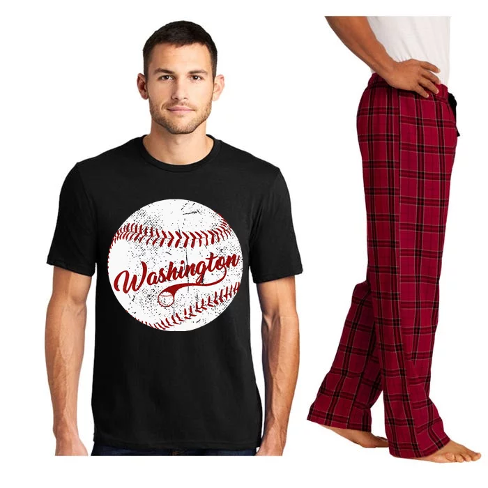 Baseball Washington DC Team Love Baseball National Pastime Pajama Set