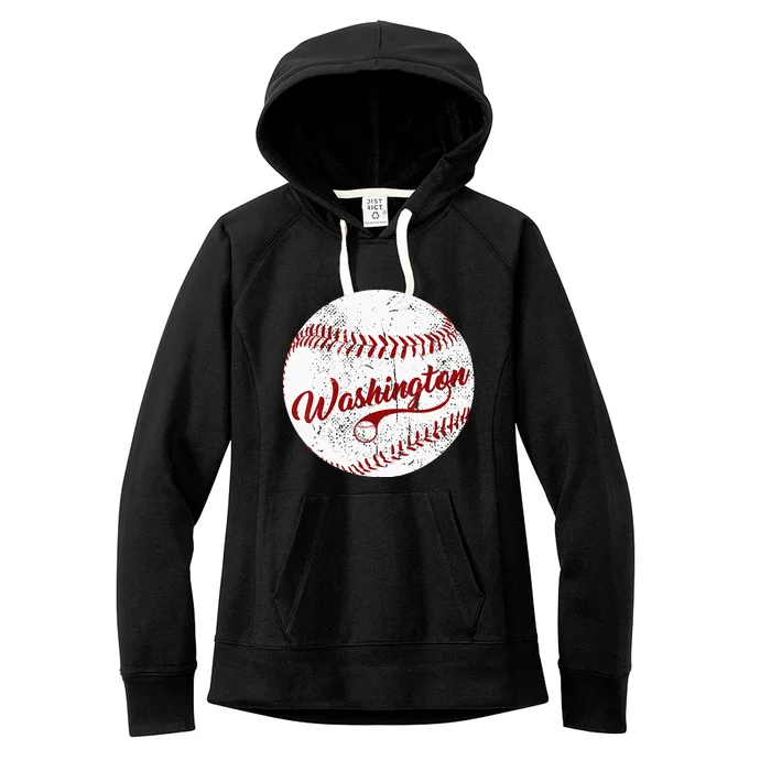 Baseball Washington DC Team Love Baseball National Pastime Women's Fleece Hoodie