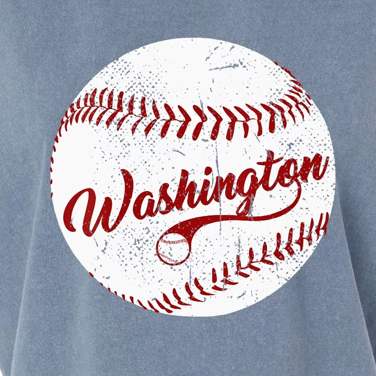 Baseball Washington DC Team Love Baseball National Pastime Garment-Dyed Women's Muscle Tee