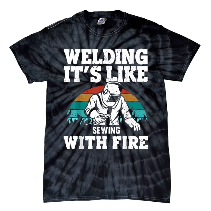 Best Welding Design For Men Women Welder Welding Metal Weld Tie-Dye T-Shirt