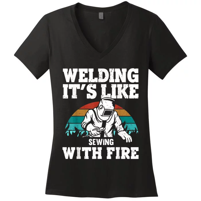 Best Welding Design For Men Women Welder Welding Metal Weld Women's V-Neck T-Shirt