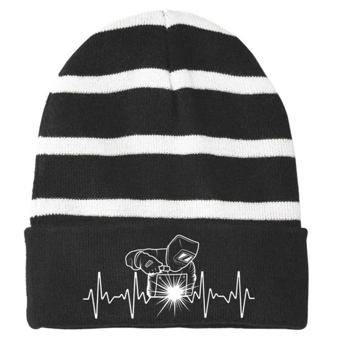 Best Welding Design For Men Women Metal Welding Weld Welder Striped Beanie with Solid Band