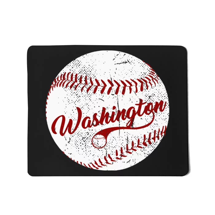 Baseball Washington DC Team Love Baseball National Pastime Mousepad