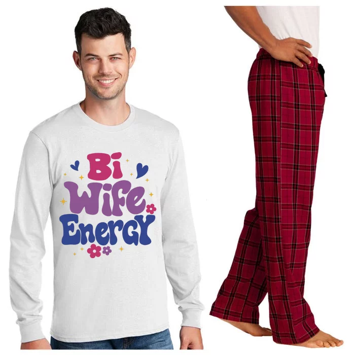 Bi Wife Energy Lgbt Month Pride Month Long Sleeve Pajama Set