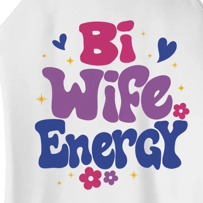 Bi Wife Energy Lgbt Month Pride Month Women’s Perfect Tri Rocker Tank