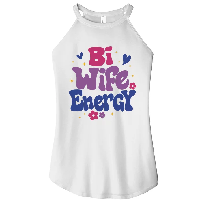 Bi Wife Energy Lgbt Month Pride Month Women’s Perfect Tri Rocker Tank