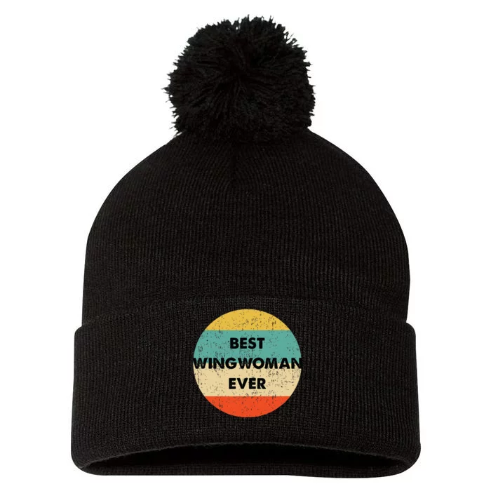 Best Wingwoman Ever Pom Pom 12in Knit Beanie